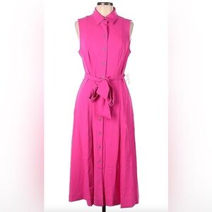 Anne Klein Hot Pink Shirt Dress